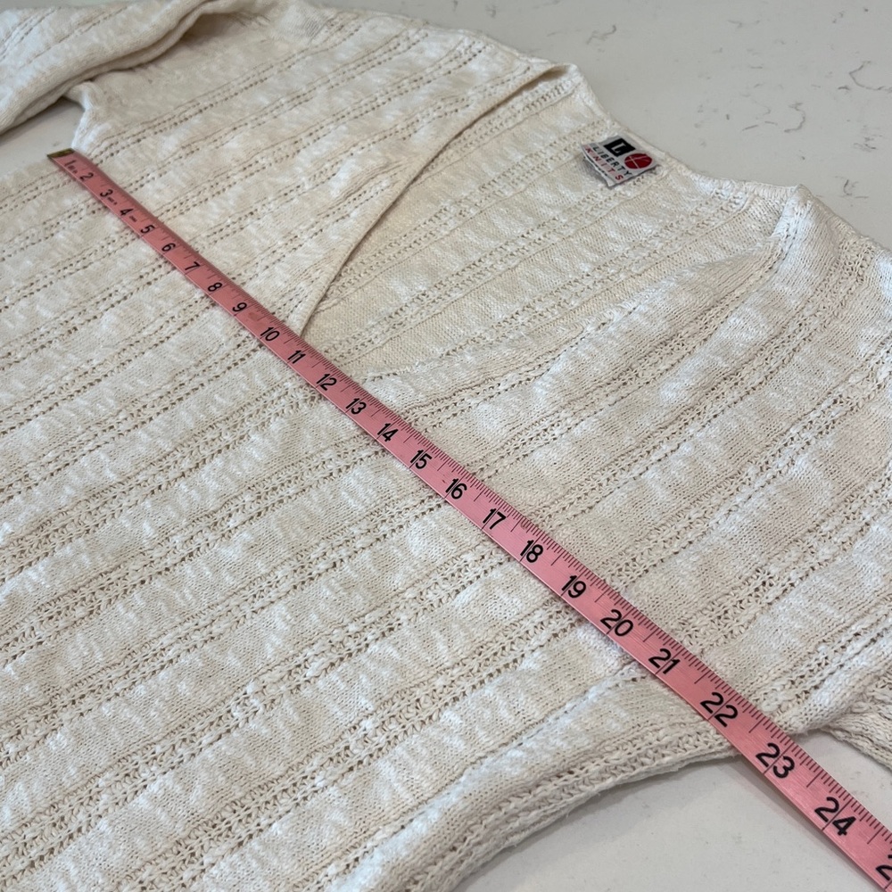 Vintage Liberty Knits Made in USA Open Knit V-Neck Sweater - Picture 6 of 9